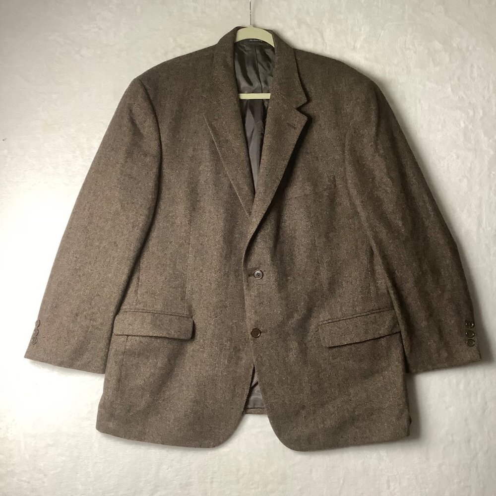 Gianfranco Ruffini Italy Camel Hair Blend Sport Coat Men Size‎ Regular 46 Brown
